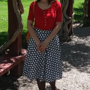 Polka dot skirt